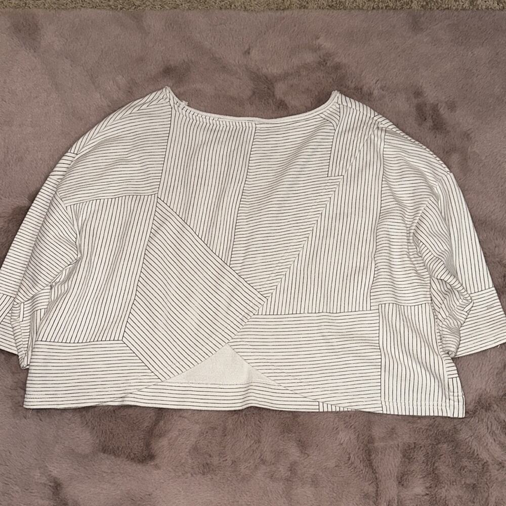 Postmark Embroidered Pocket Striped Boxy Top - Picture 2 of 3